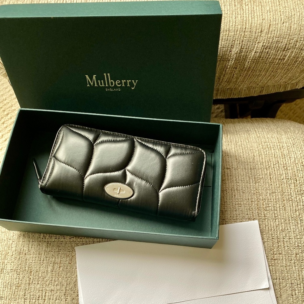 Mulberry Softie Wallet - NWT, Black Leather